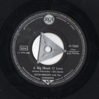 Elvis Presley ‎– A Big Hunk O' Love / My Wish Came True (7"si Germany 1959) vg++