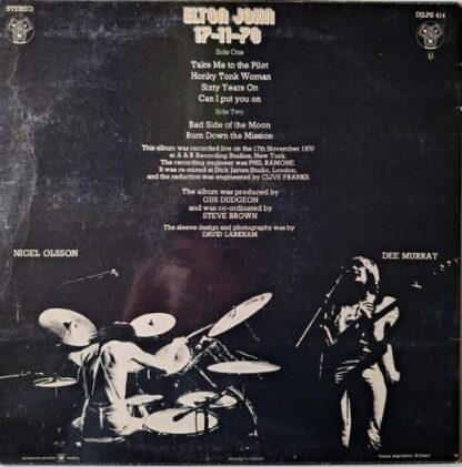 Elton John ‎– 17-11-70 (LP NL 1971) vg++/vg++ - Image 2