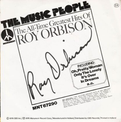 Roy Orbison ‎– Oh, Pretty Woman / I Can't Stop Loving You (7"si NL 1977 reissue) vg++/vg+ - Image 2
