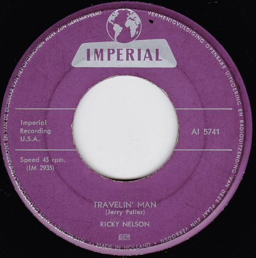 Ricky Nelson – Hello Mary Lou / Travelin' Man (7"si NL 1961) vg++ - Image 2