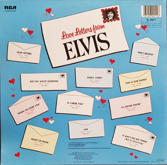 Elvis Presley – Love Letters from Elvis (LP Germany 1984) mint/nm - Image 2