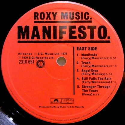 Roxy Music ‎– Manifesto (LP NL 1979) nm/nm - Image 3