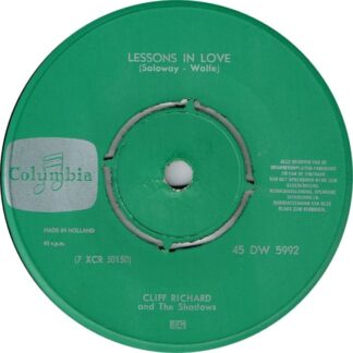 Cliff Richard & The Shadows ‎– Lessons in Love (7"si NL 1962) vg++