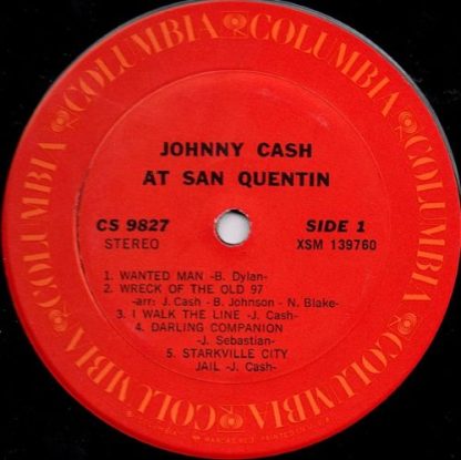 Johnny Cash ‎– Johnny Cash at San Quentin (LP US 1972 repressing of 1969 original) nm/vg+ - Image 3