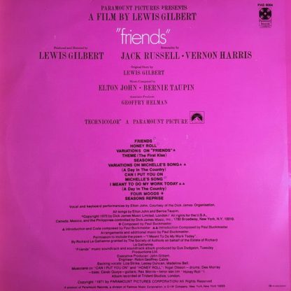 Elton John ‎– OST Friends (LP NL 1971) vg+/vg+ - Image 2