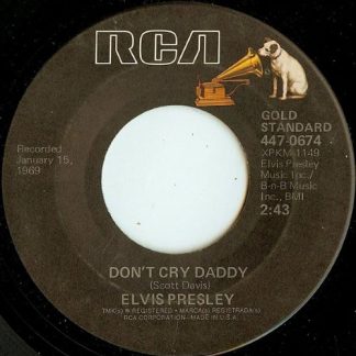 Elvis Presley ‎– Don't Cry Daddy / Rubberneckin' (7"si US 1977 reissue) vg+/vg+