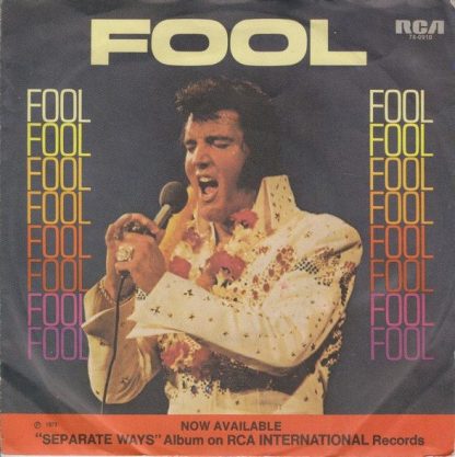 Elvis Presley ‎– Fool / Steamroller Blues (7"si Germany 1973) vg+/vg++