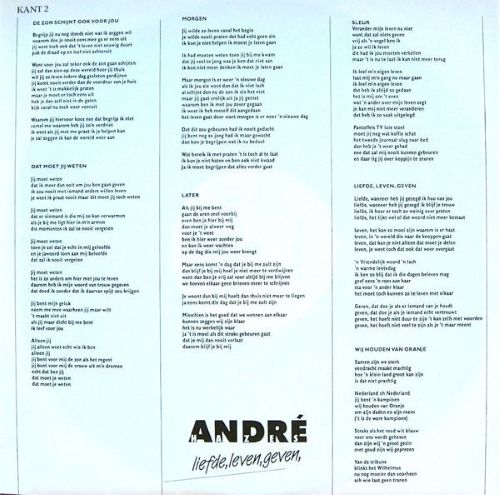 André Hazes – Liefde, Leven, Geven (LP NL 1988) vg+++/vg++ - Image 3