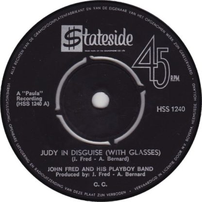 John Fred and His Playboy Band ‎– Judy in Disguise (7"si NL 1967) vg++/vg - Image 3