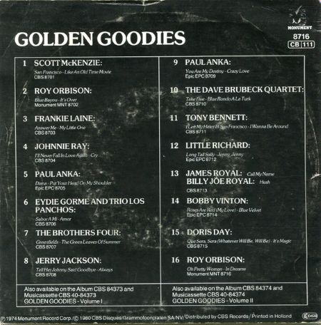 Roy Orbison – Oh, Pretty Woman / In Dreams (7"si NL 1980 reissue) vg+/vg++ - Image 2