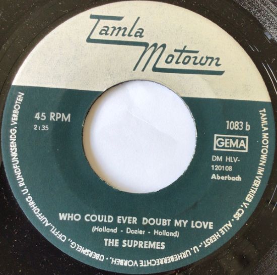 The Supremes – I Hear a Symphony (7"si Germany 1965) vg+ - Image 2