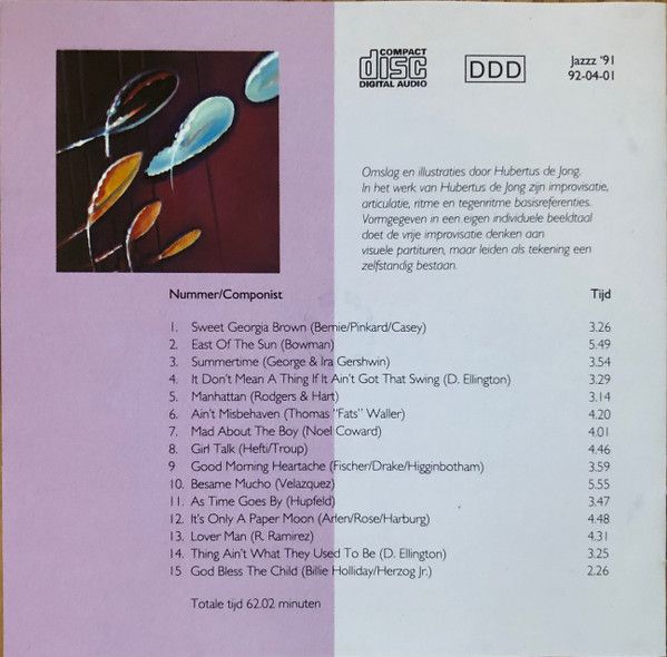 Rob Agerbeek Trio – Second Opinion (CD NL 1992) nm/mint - Image 2