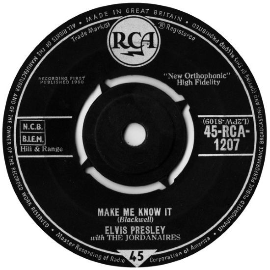 Elvis Presley – It's Now Or Never (O Sole Mio) / Make Me Know It (7"si UK 1960) vg+ - Image 2