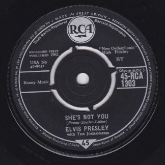 Elvis Presley ‎– She's Not You / Just Tell Her Jim Said Hello (7"si UK 1962) vg+