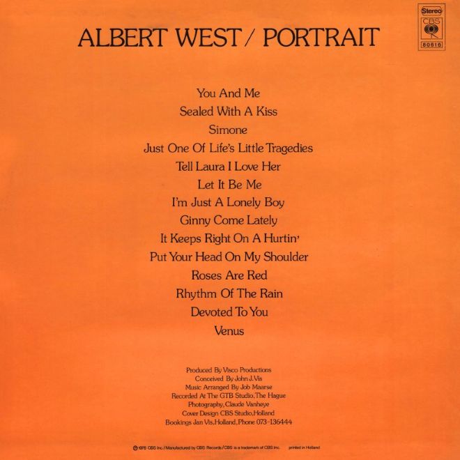 Albert West – Portrait (LP NL 1975) nm/vg++ - Image 2