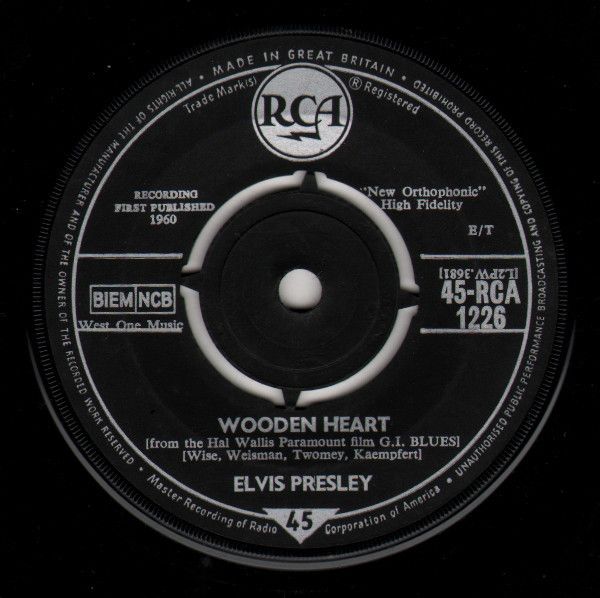 Elvis Presley - Wooden Heart (7"si UK 1961) vg+